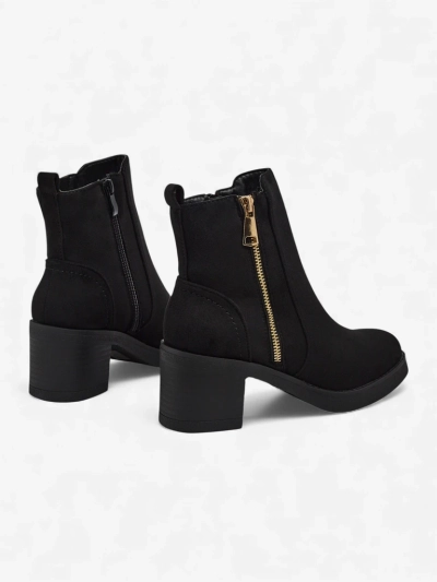 Женские ботильоны из эко-замши на каблуке-столбике Arshena