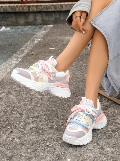 Royalfashion Moteriški sportiniai sneakersai storesniu padu Loness