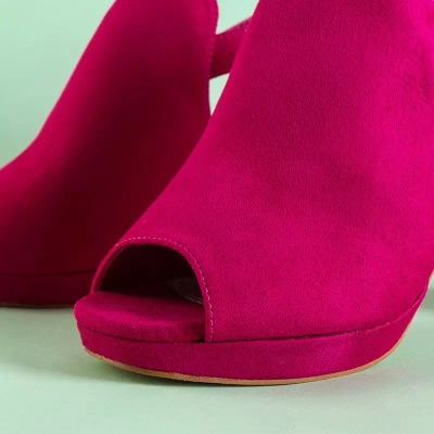 OUTLET Fuchsia moteriškos aukštakulnės basutės Wefira - Shoes
