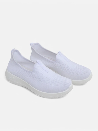 Callista White Slip-Ons: Breathable and Flat Out Fly