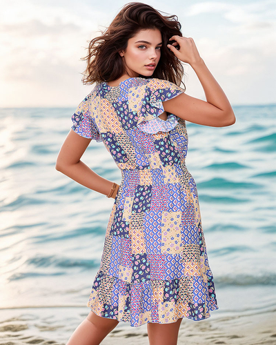 Royalfashion Узорчатое женское мини-платье