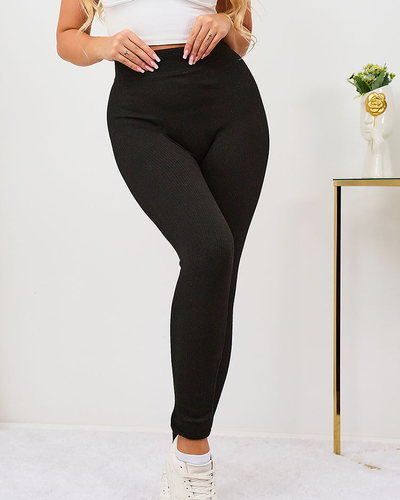 Royalfashion Warmed black women's leggings PLUS SIZE