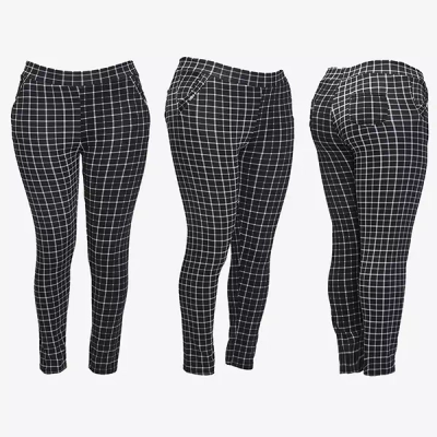 Juodos languotos moteriškos tegings kelnės PLUS SIZE- Drabužiai