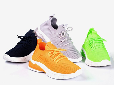 Neonowe zielone sportowe buty damskie Brighton - Obuwie