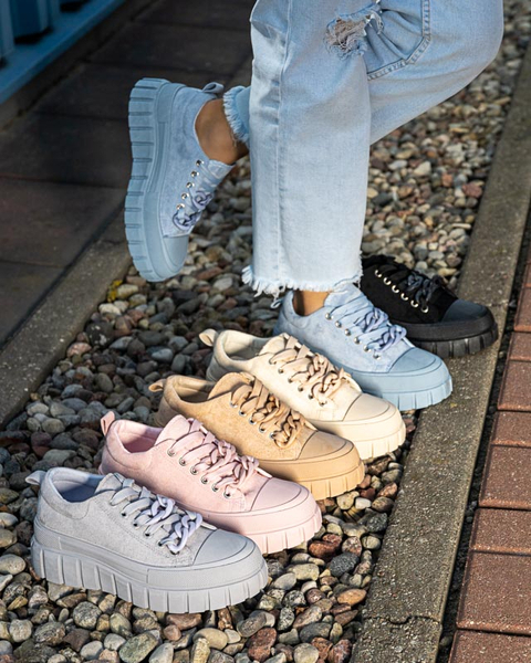 Juodi aukšti moteriški sportbačiai Mishta - Avalynė