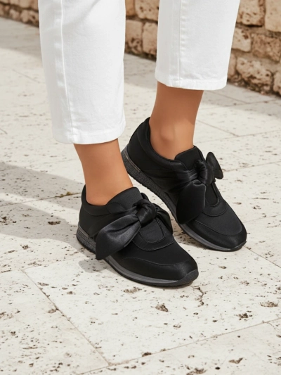 Royalfashion Damskie Sneakery z Kokardą Socca