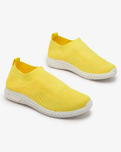 Желтые женские тканевые спортивные туфли-слипы Gilissa - Обувь