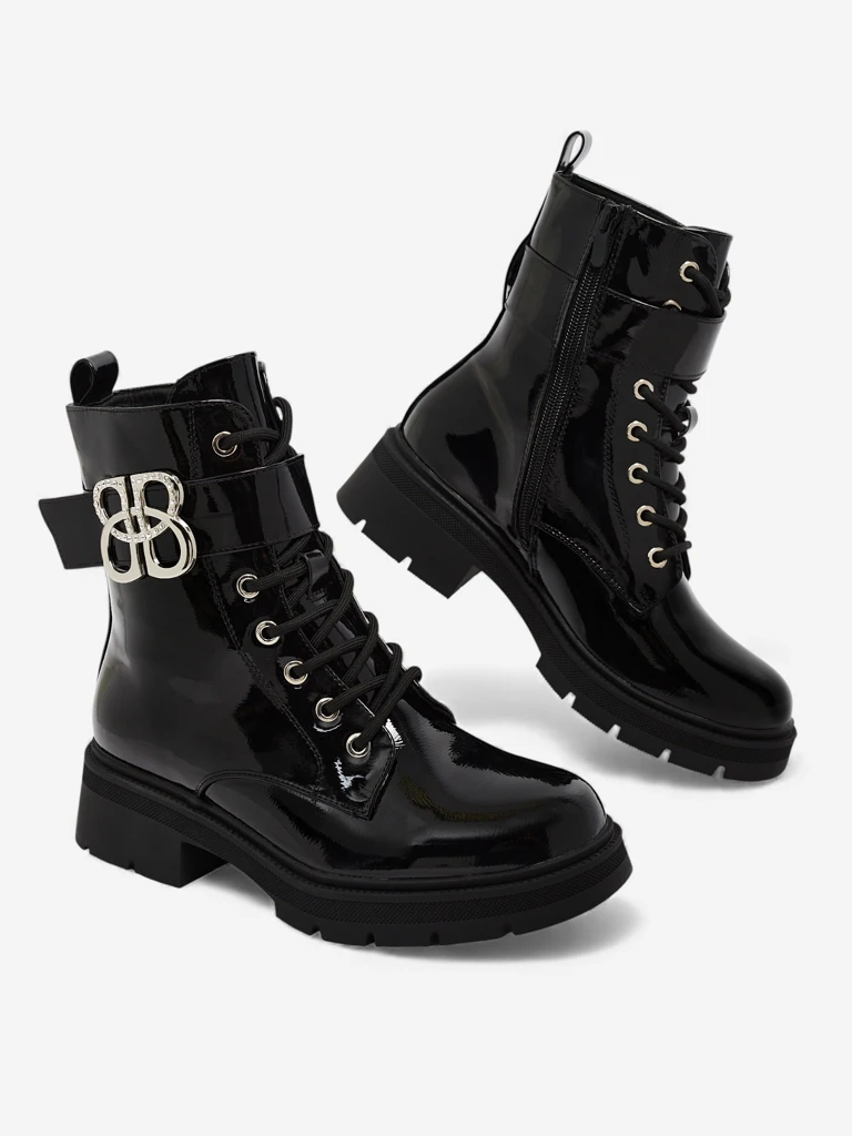 Женские черные кожаные элегантные ботинки Luna на осень