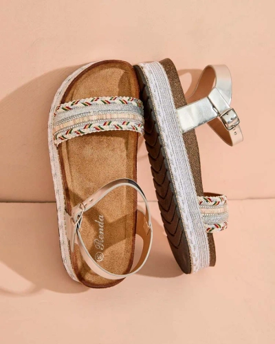 "Royalfashion" moteriški siuvinėti "Mussir" sandalai