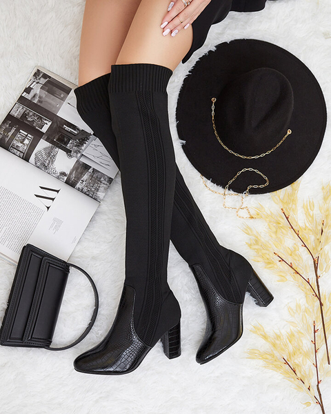 Royalfashion Moteriški batai per kelius Nolera