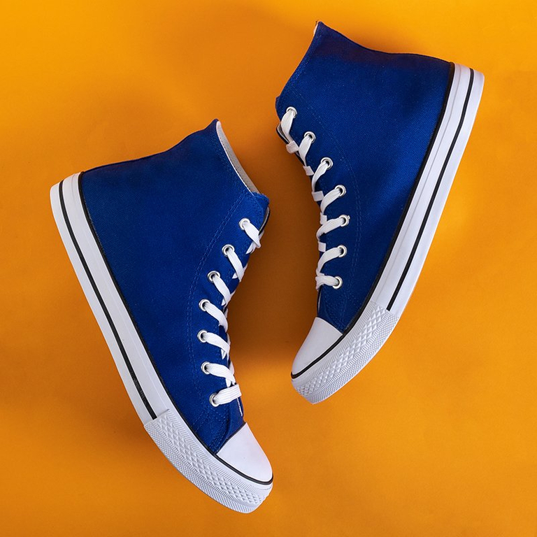 Синие мужские высокие кеды Skarle