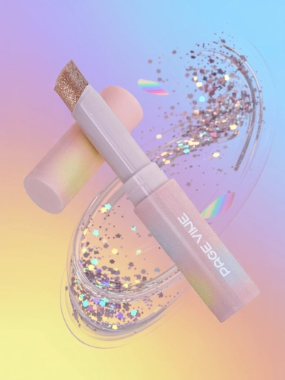 Помада с блестками оттенка Starlit Silver
