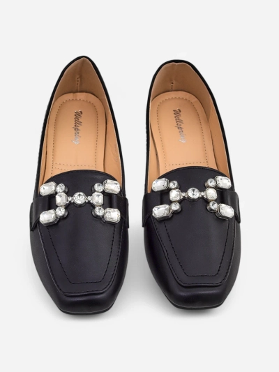 Royalfashion moteriški mokasiai su blizgučiais Lecilla