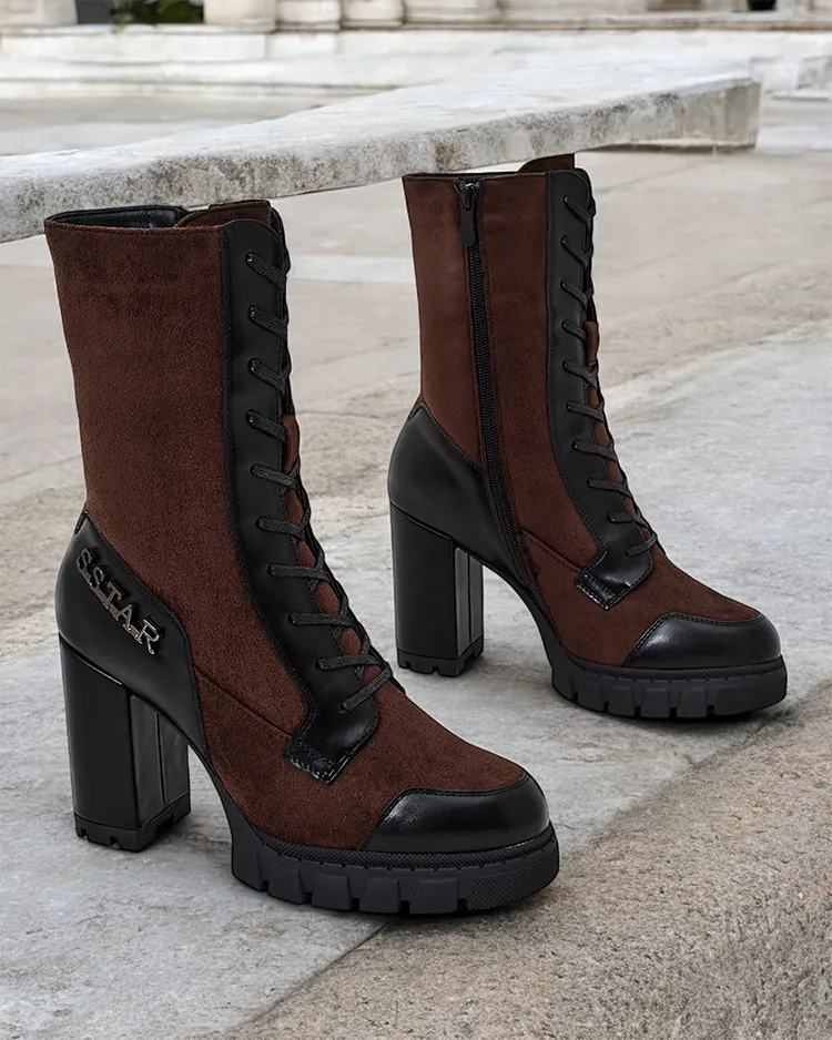 "Royalfashion" Moteriški batai su kulniuku Worce