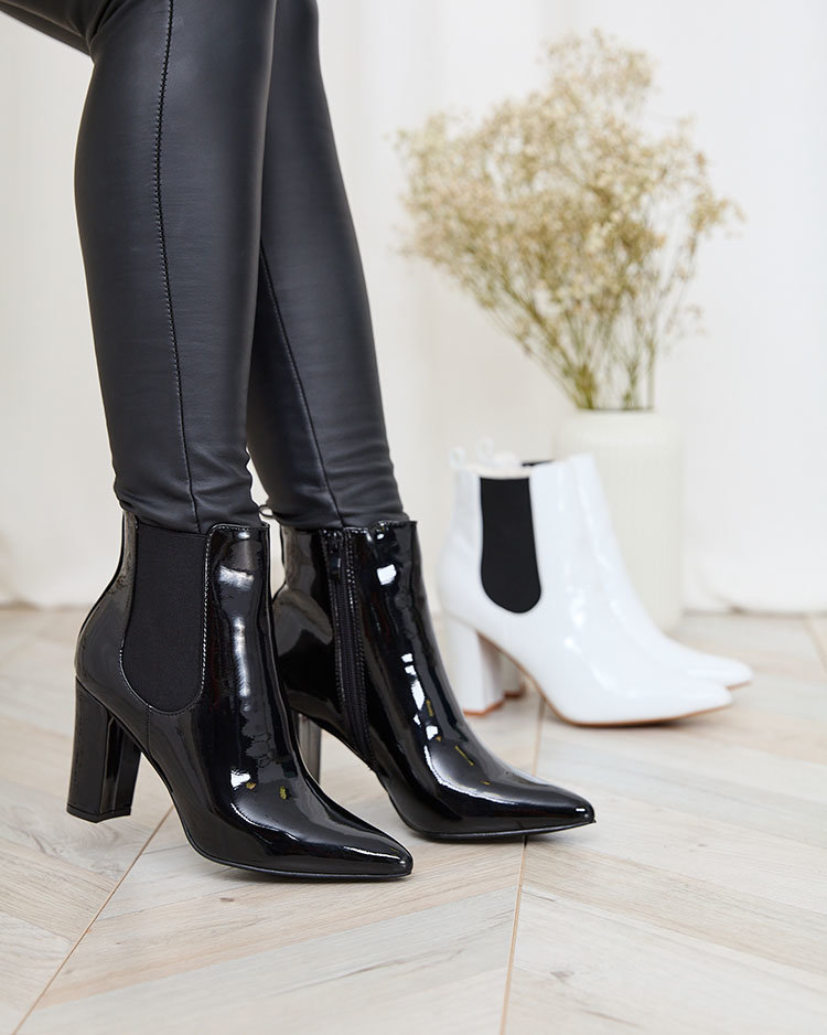 Royalfashion Черные женские сапоги на шпильке Lady Jeny