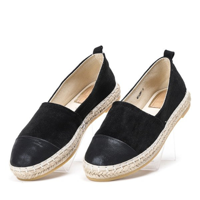 Klasyczne espadryle w kolorze czarnym Alpha - Obuwie