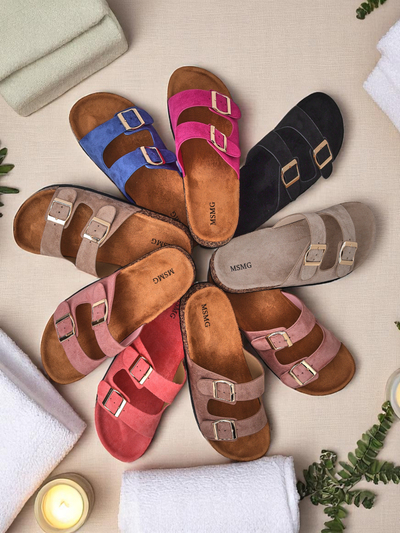 Royalfashion Moteriškos šlepetės su sagtimis Foumy