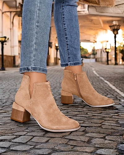 Šviesiai rudi moteriški batai su iškirpimais Geransa - Avalynė