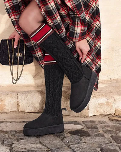 Женские зимние ботинки в стиле сапог с носком-подобным верхом Royalfashion Kokumi