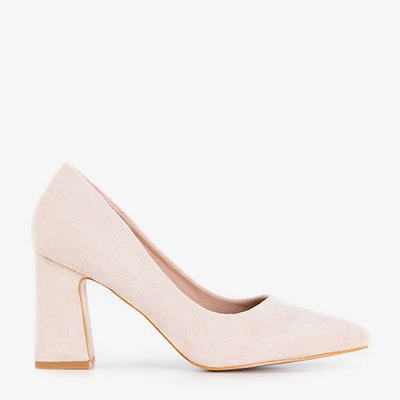 Smėlio spalvos moteriški bateliai ant aulo Simiela - Avalynė