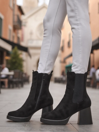 Женские ankle boots Royalfashion на квадратном каблуке Miezo