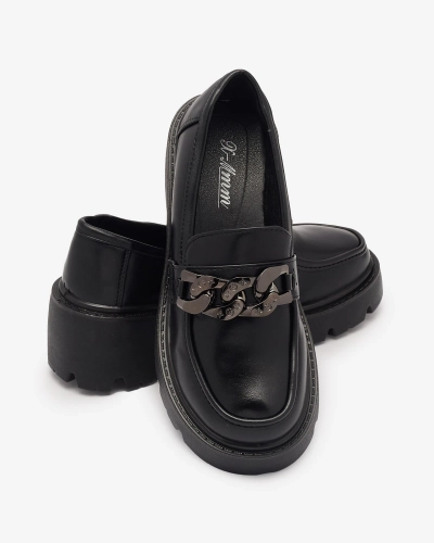 Royalfashion Женские мокасины черного цвета Lopolla