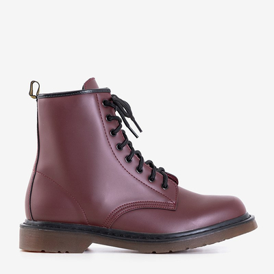 Kaštoninės spalvos vyriški auliniai batai su raišteliais Maksym - Avalynė