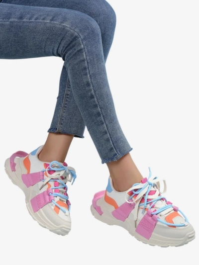 Royalfashion Moteriški sportiniai sneakersai su gumos įdėklais Bubble