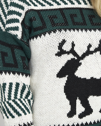 Žalia moteriška megztinio stiliaus suknelė - Apranga