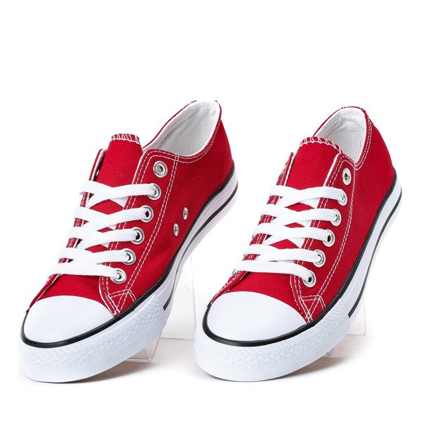 Czerwone damskie trampki Batsi - Obuwie