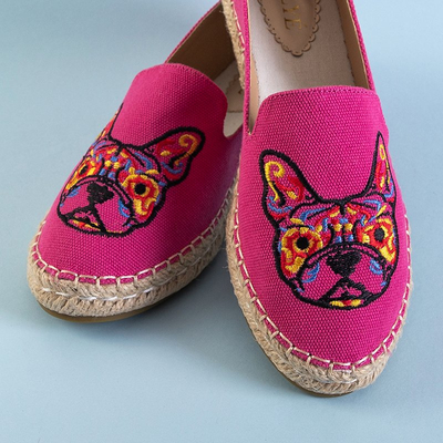 Fuksijos moteriškos espadrilės su Moroni siuvinėjimu - Batai