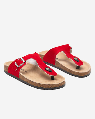 Красные женские шлепанцы Sodifo
