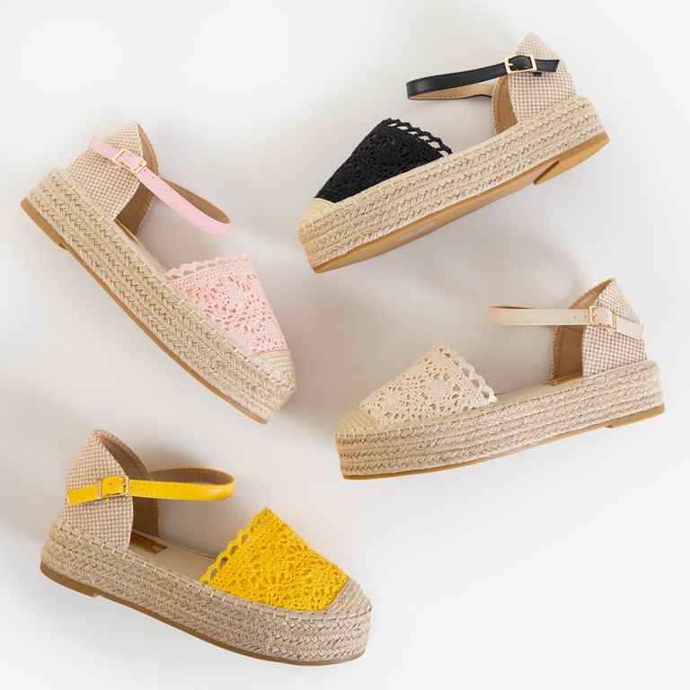 Juodos basutės ant platformos a'la espadrilles Ritisa - Batai