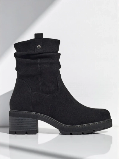 Высокие женские ботинки из эко-замши Carmine