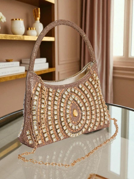 Royalfashion Женская сумка-клатч с цирконами Sova Glint