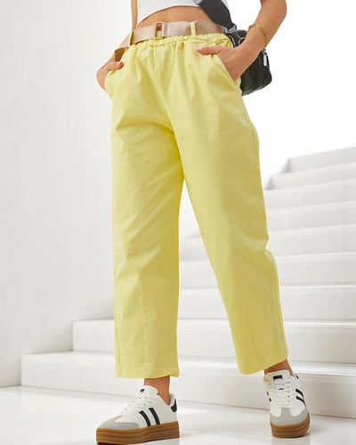 Royalfashion Хлопковые прямые женские брюки ткань