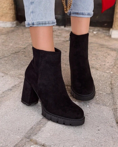 Royalfashion Eco-suede moteriški batai ant kulno Emuri