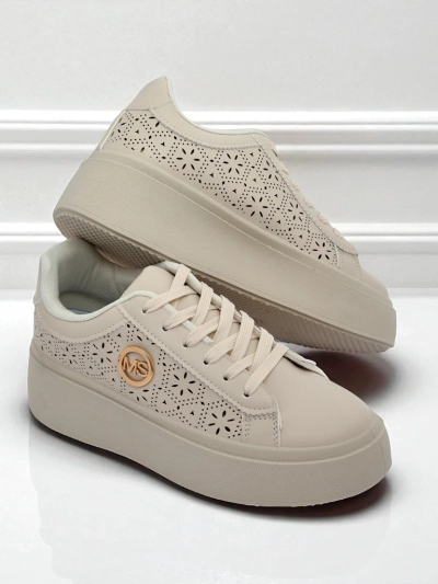 Aurelia Бежевые Кроссовки Платформа Royalfashion Экокожа