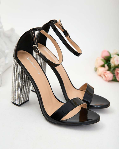 Royalfashion Лакированные женские сандалии на стойке Gasatte