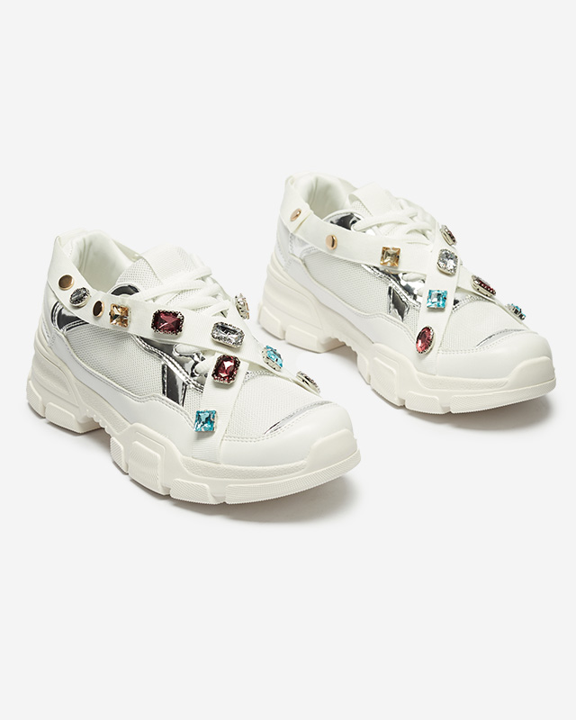 Женские белые кроссовки на толстой подошве Jocasta - Обувь