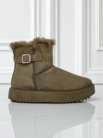 Royalfashion Krótkie buty a'la śniegowce damskie Aurelia Classico - zimowe sztosy!