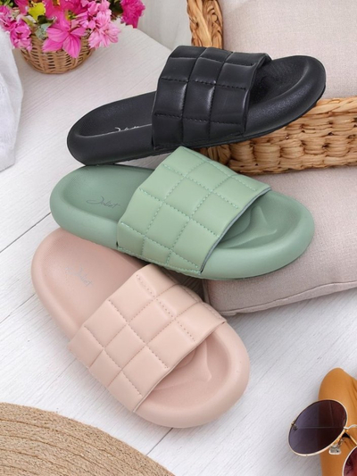 Royalfashion Женские шлепанцы на плоской подошве Quilt Walk