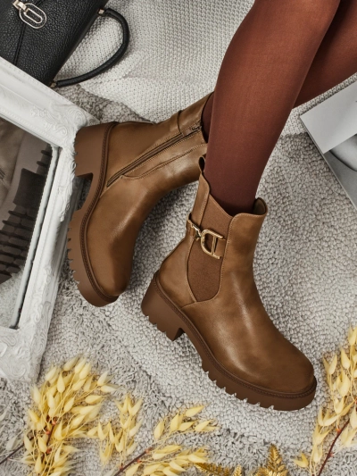 Высокие женские ботильоны из экокожи Ovella