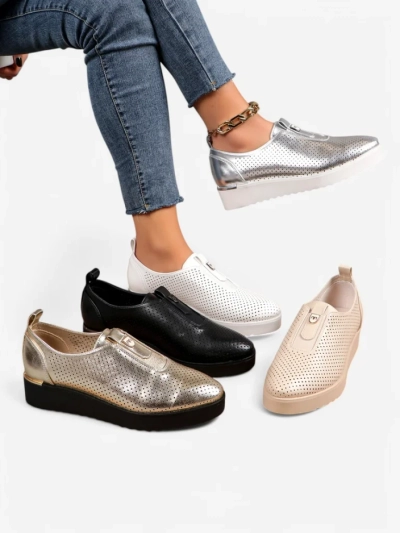 Royalfashion Slip-on moteriški perforuoti bateliai Goffies
