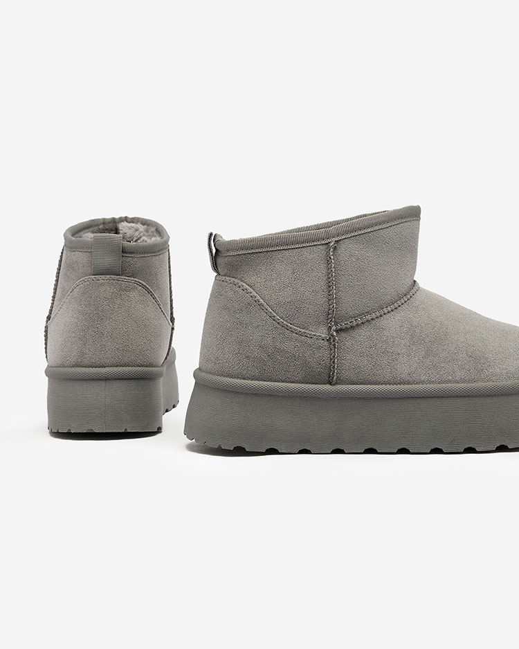 Royalfashion Серые женские сапоги на платформе Ersinella