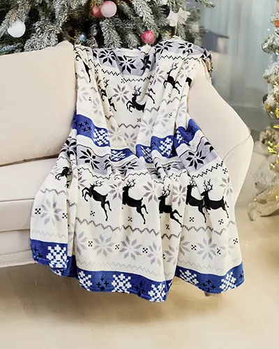 Royalfashion“ Kalėdinis vilnonis antklodės 160x200