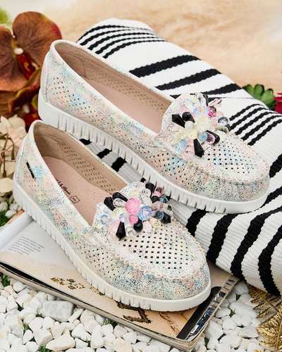 Royalfashion Женские ажурные мокасины из бисера Nasfali