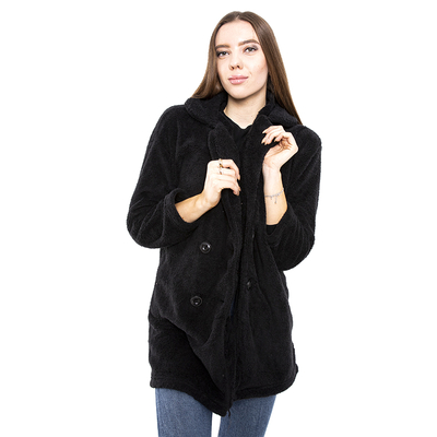 Черный женский свитер с пуговицами