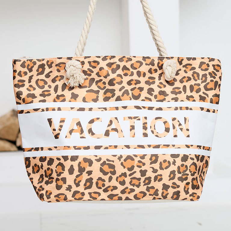 Женская пляжная сумка Camel с леопардовым принтом - Аксессуары