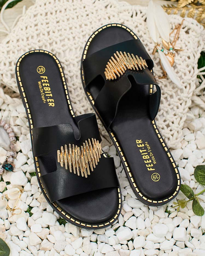 "Royalfashion" Moteriškos basutės plokščiu padu "Ortyca"